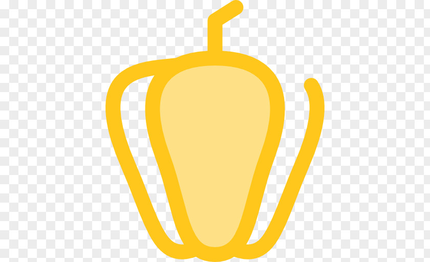 Yellow Bell Pepper Line Clip Art PNG