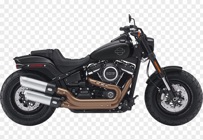 Harley Harley-Davidson FLSTF Fat Boy Softail Motorcycle Milwaukee-Eight Engine PNG