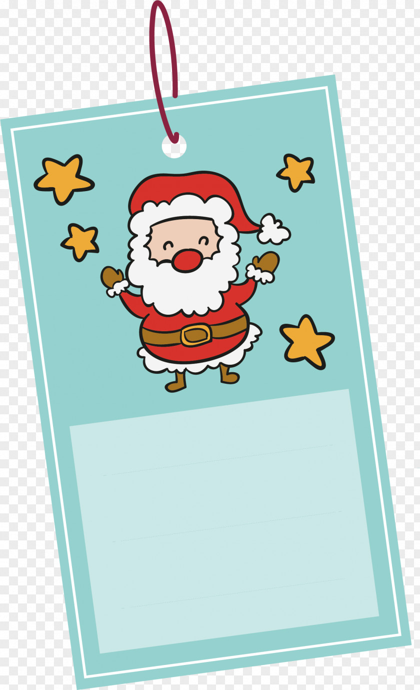 Oblong Santa Claus Christmas Clip Art PNG
