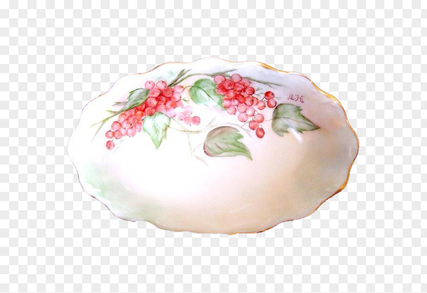 Hand Painted Candy Plate Porcelain PNG