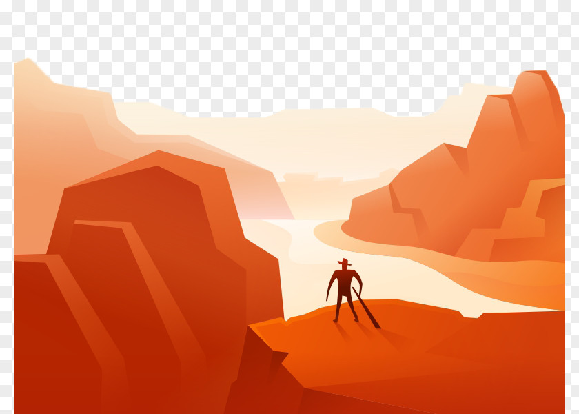 Vector Mountain Background Illustration PNG