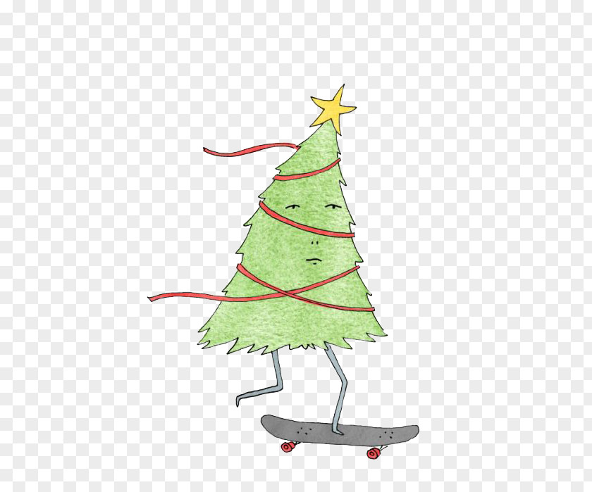 Jane Pen Creative Christmas Tree Drawing Illustration PNG