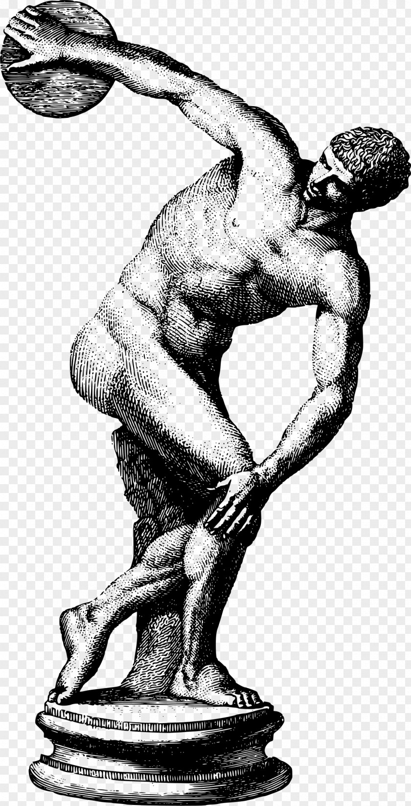 Greek Statue Discus Throw Sport Clip Art PNG
