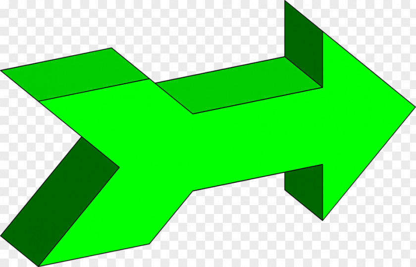 Three-dimensional Arrow Green Clip Art PNG