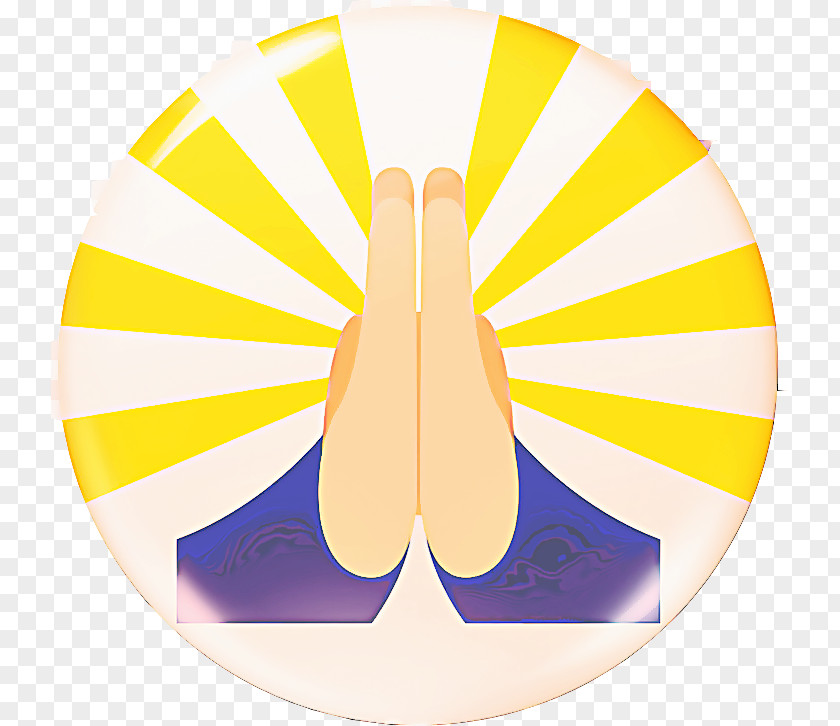 Yellow Praise Praying Emoji PNG