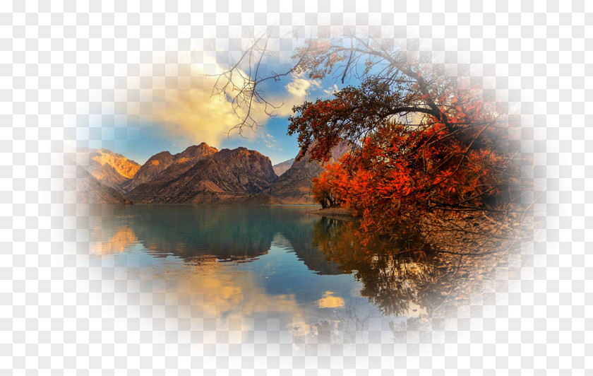 Autumn Desktop Wallpaper Iskanderkul Mountain Sky PNG