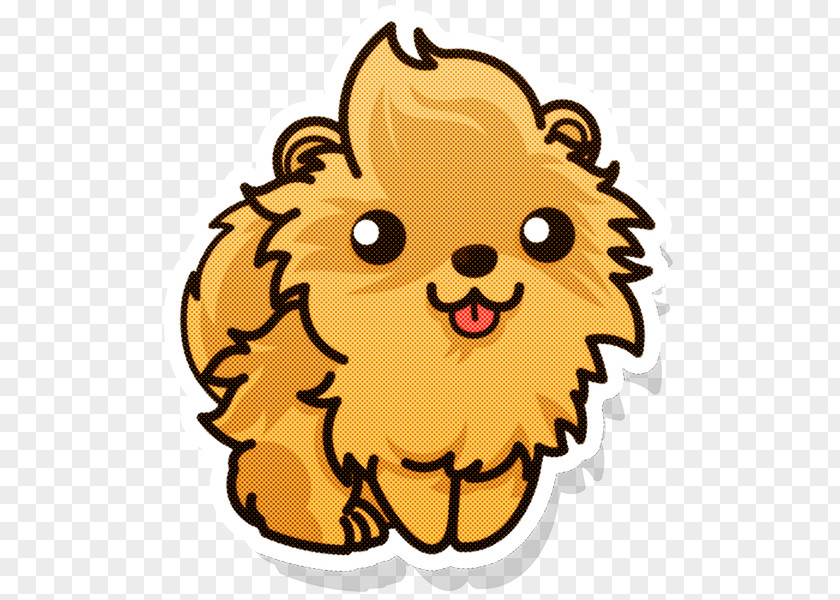 Cartoon Pomeranian Yellow Dog Snout PNG
