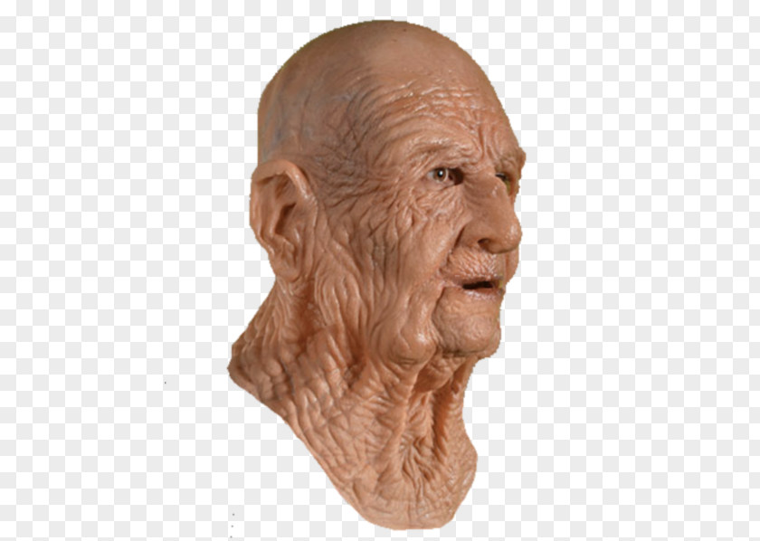 Horror Mask Latex Man Costume Wrinkle PNG