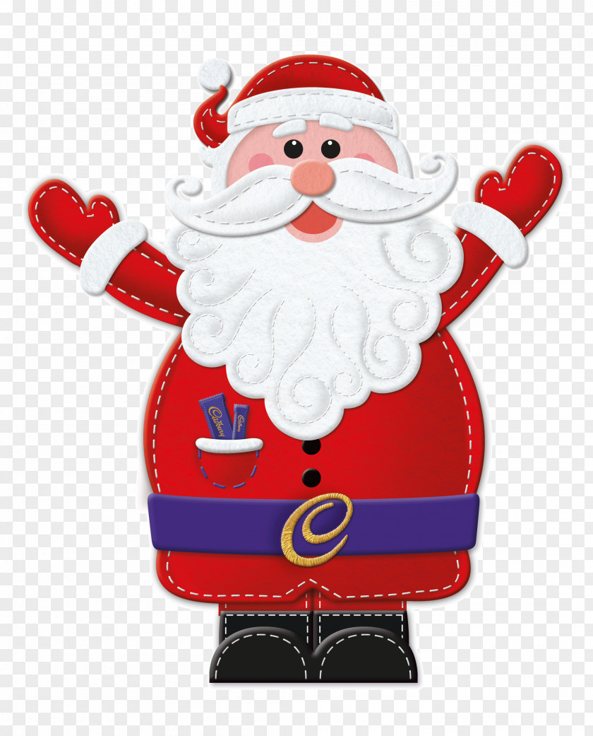 Santa Claus Cadbury Gift Christmas Ornament PNG