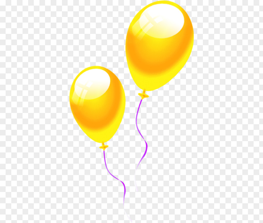 Bright Yellow Cartoon Balloons Balloon Drawing PNG