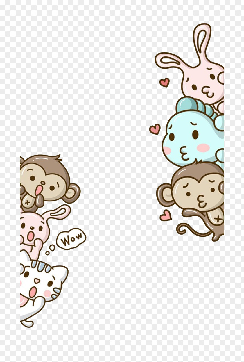 Small Animals Monkey Hello Kitty Cartoon Cuteness Wallpaper PNG