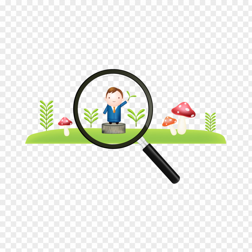 Vector Magnifying Glass And Human Vecteur Computer File PNG