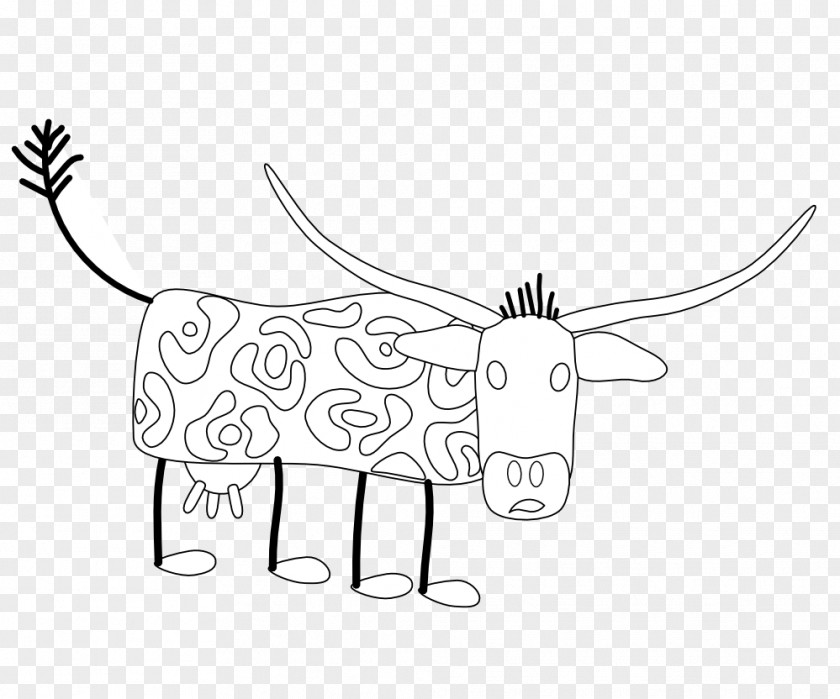 Cow Black And White Cattle Clip Art Mammal /m/02csf Drawing PNG