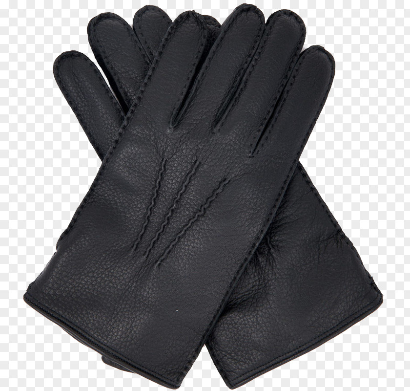 Men's Black Leather Gloves Glove Clothing PNG