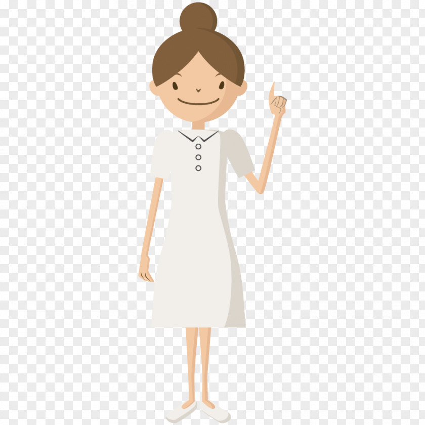 Nursing Cartoon Thumb Gown PNG