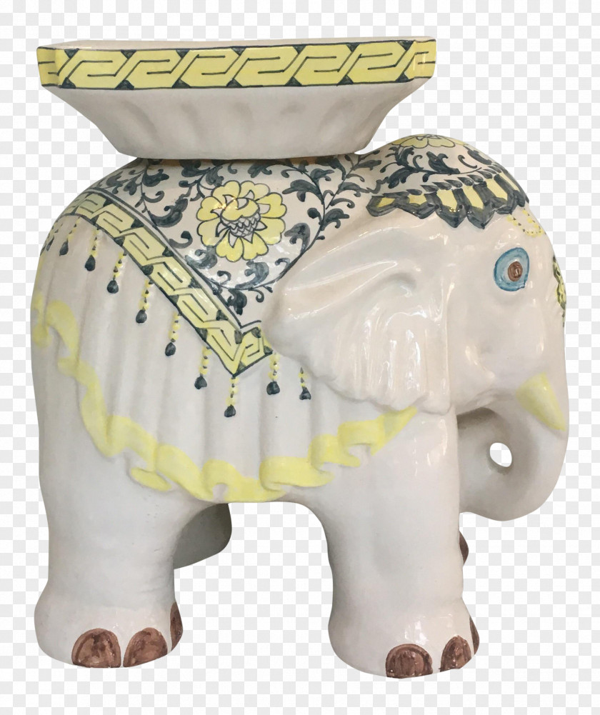Thai White Elephant Decoration Table African Stool Chair PNG