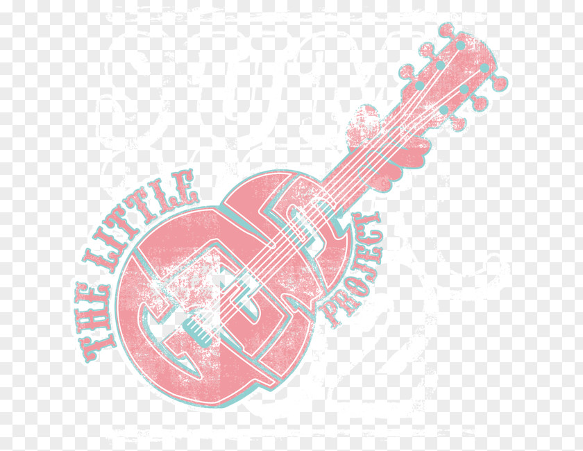 Creative Guitar Printing Brand Text Graphic Design Illustration PNG