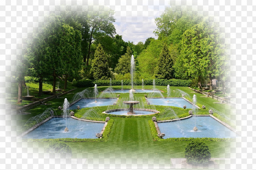 Park Garden Fountain Giardino All'italiana Compton Acres PNG