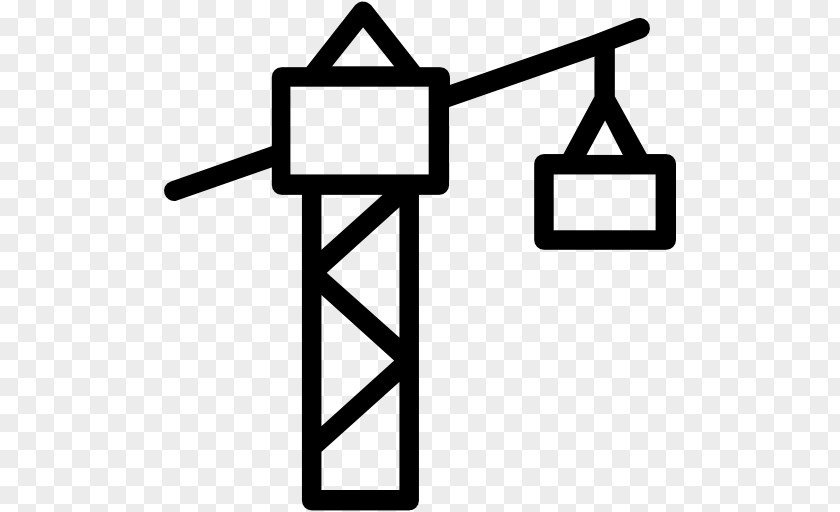 Crane Construction Pictogram Cần Trục Tháp Symbol PNG