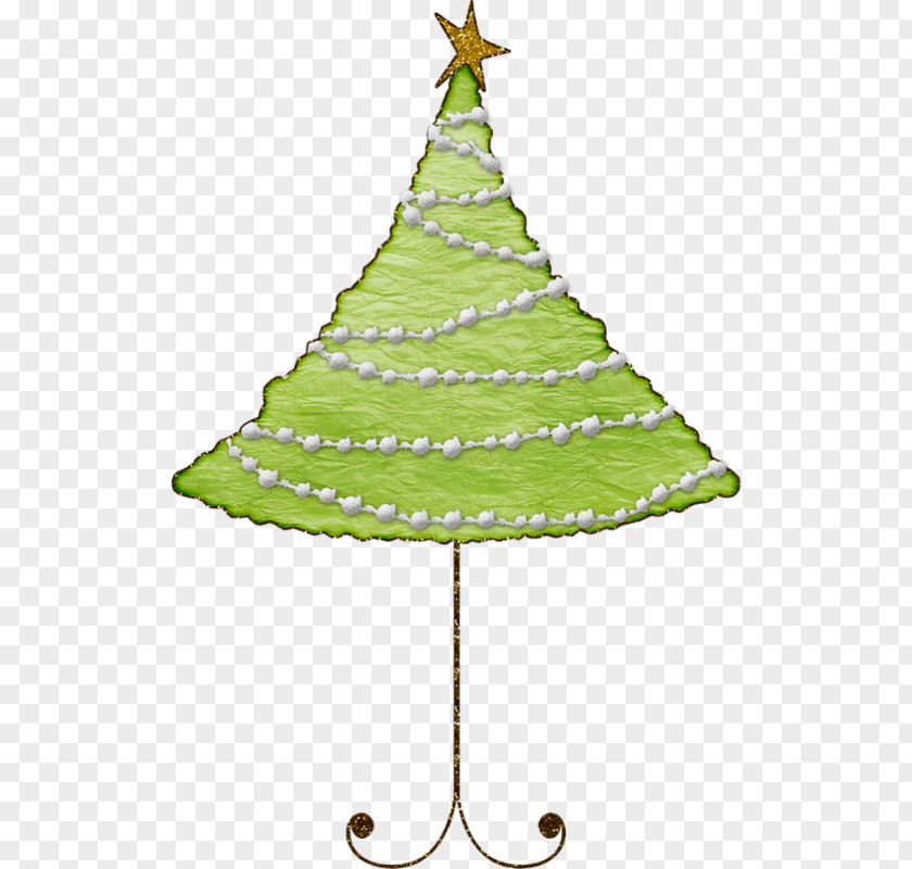 Hand-painted Christmas Tree Spruce Fir Paper New Year PNG