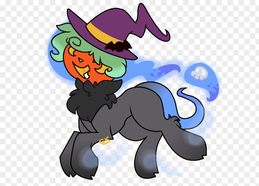 Pumpkin Head Horse Tail Legendary Creature Clip Art PNG