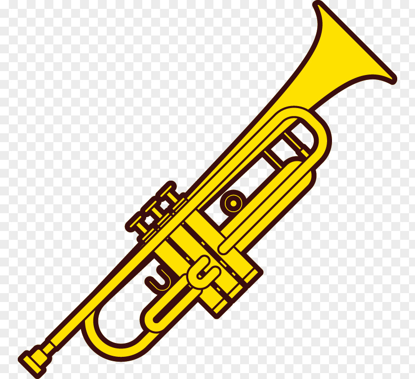 Vector Trumpet Musical Instrument Cornett PNG