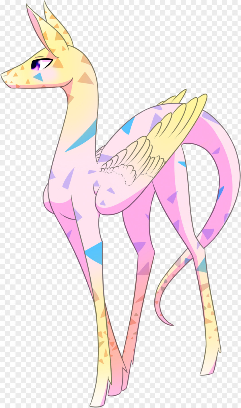 Giraffe Horse Clip Art Illustration Pink M PNG