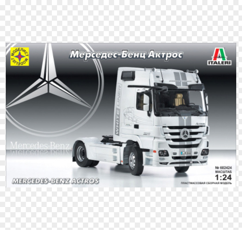 Mercedes Benz Actros Mercedes-Benz Italeri Plastic Model 1:24 Scale Truck PNG