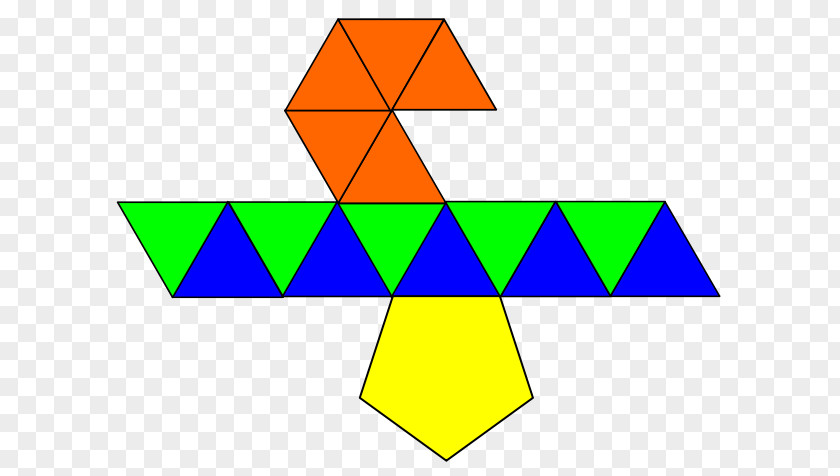 Pyramid Gyroelongated Pentagonal Net PNG
