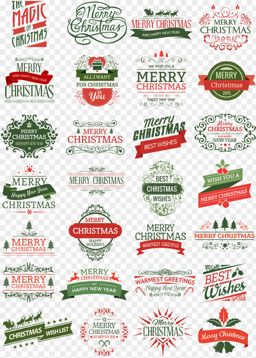 Vector Christmas Badge Euclidean New Year Clip Art PNG