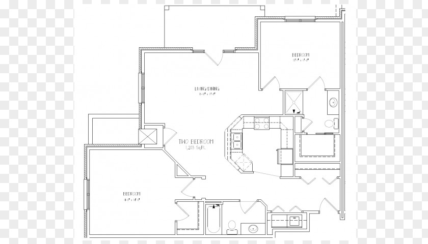 Bath Tab Floor Plan PNG