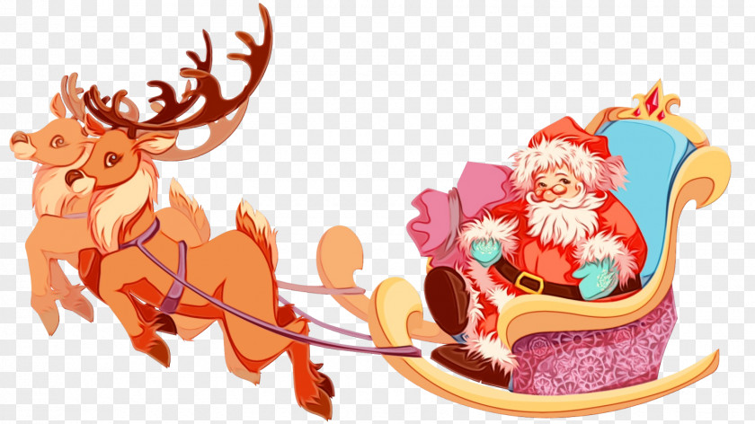 Deer Christmas Eve Santa Claus PNG