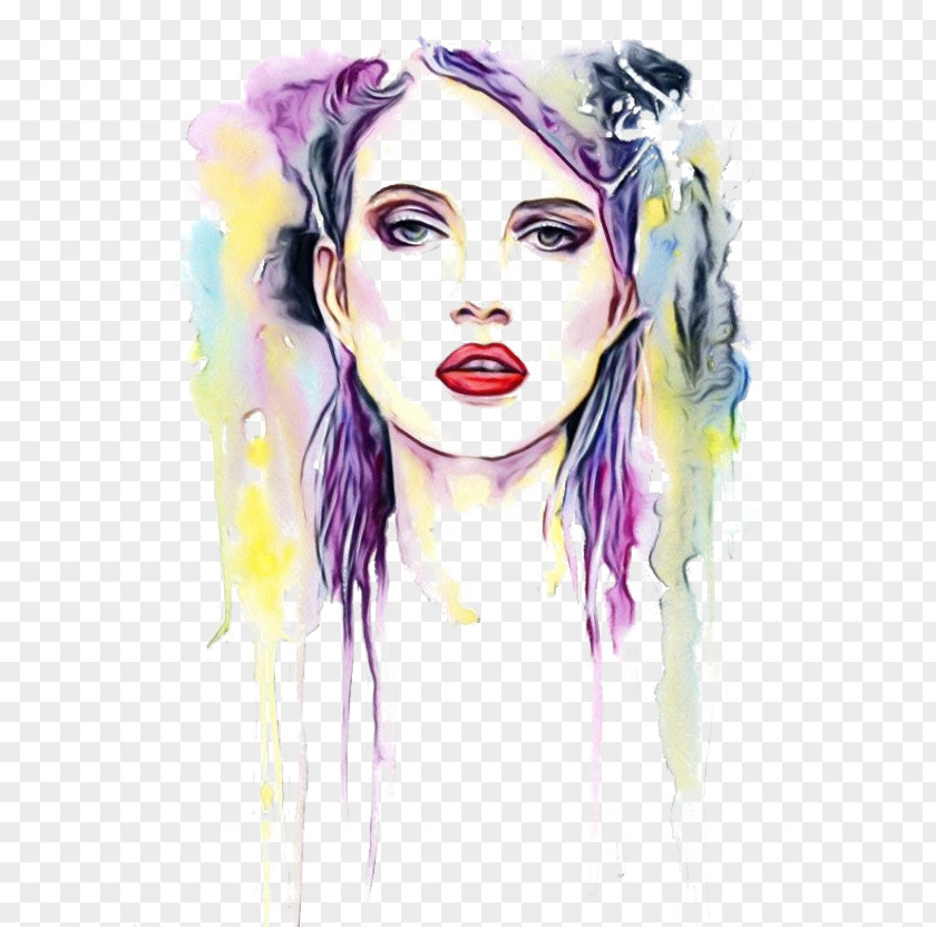 Drawing Lip Watercolor PNG