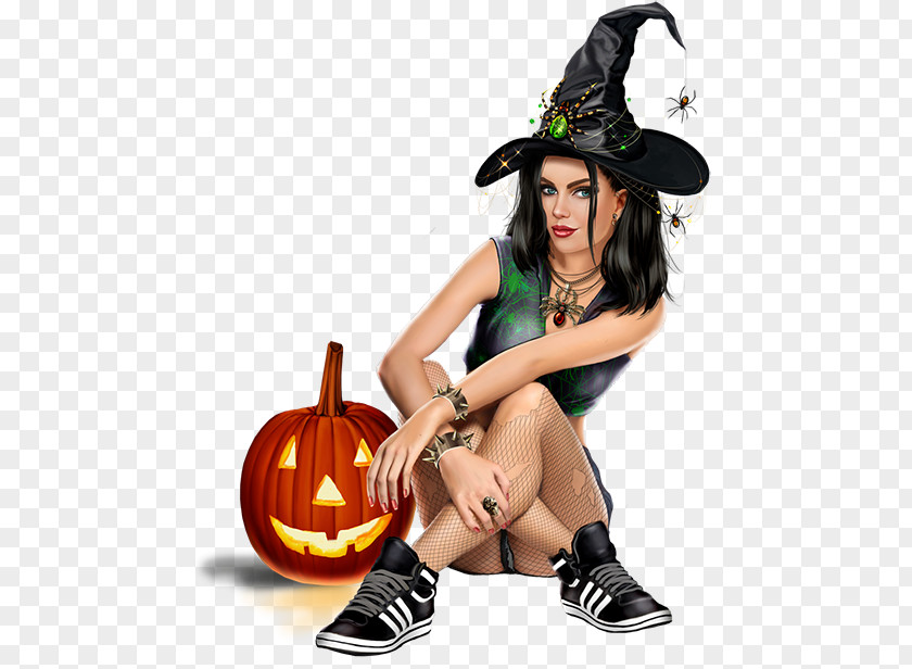 Halloween Pumpkin Witch Smiley Creative PNG