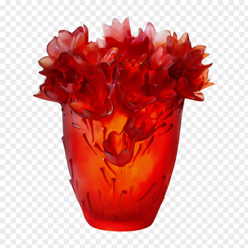 Perennial Plant Herbaceous Red Vase Glass Flowerpot Flower PNG
