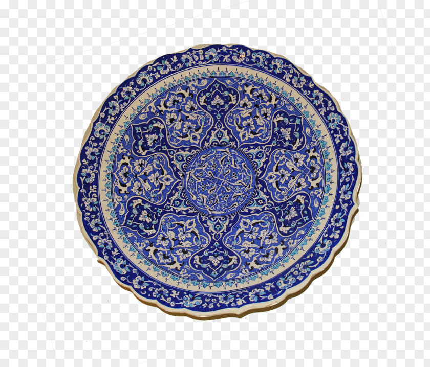 Plate Blue And White Pottery Ceramic Platter Circle PNG