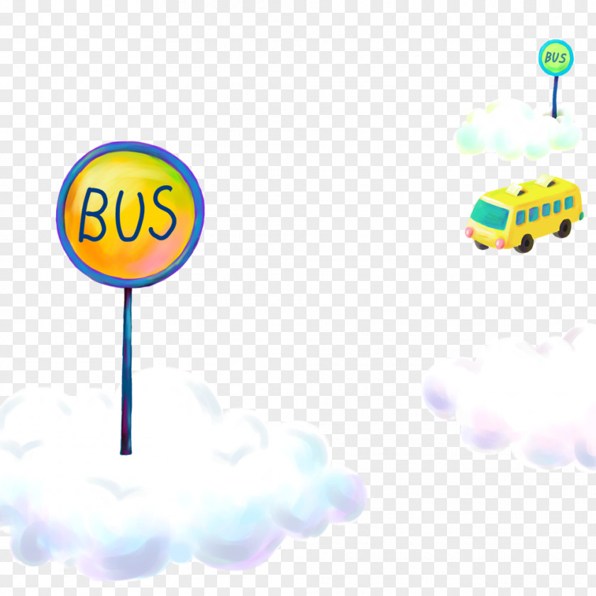 Cartoon Bus Signs Public Transport Clip Art PNG