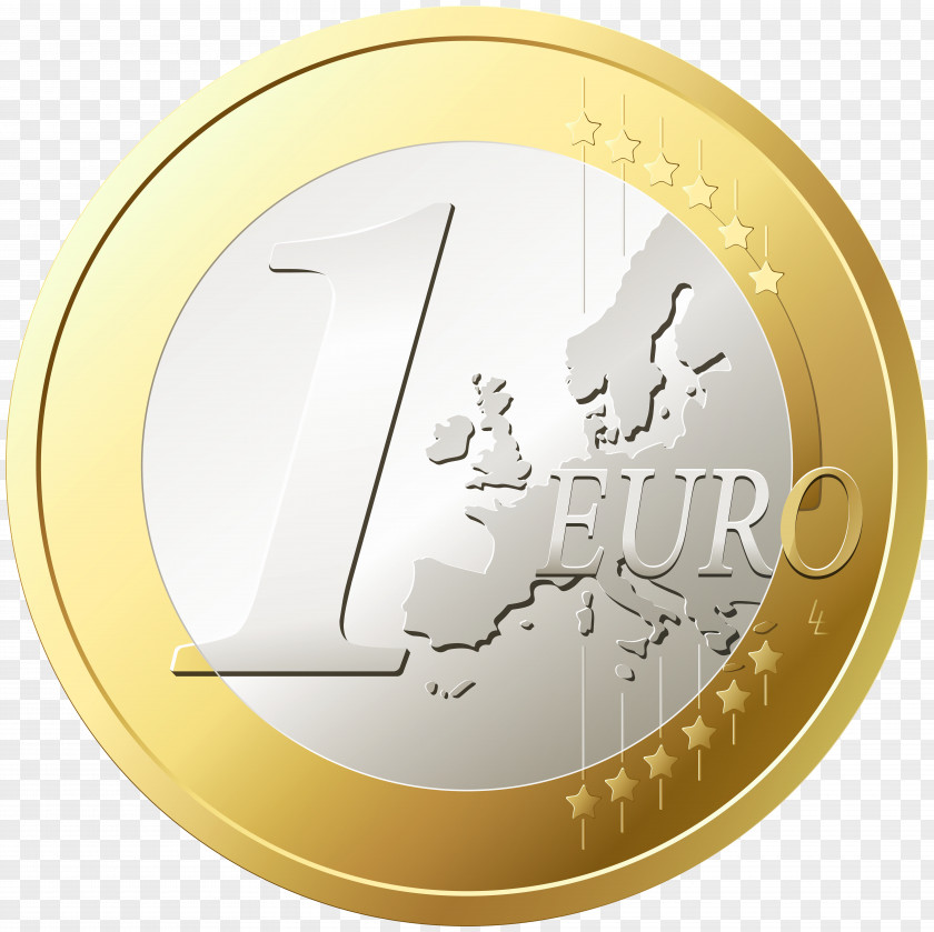 Coin 1 Euro Coins 100 Note PNG