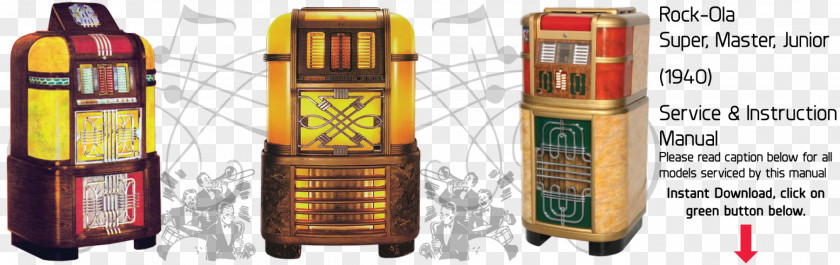 Jukebox Rock-Ola Product Manuals Arcade Game Loudspeaker PNG