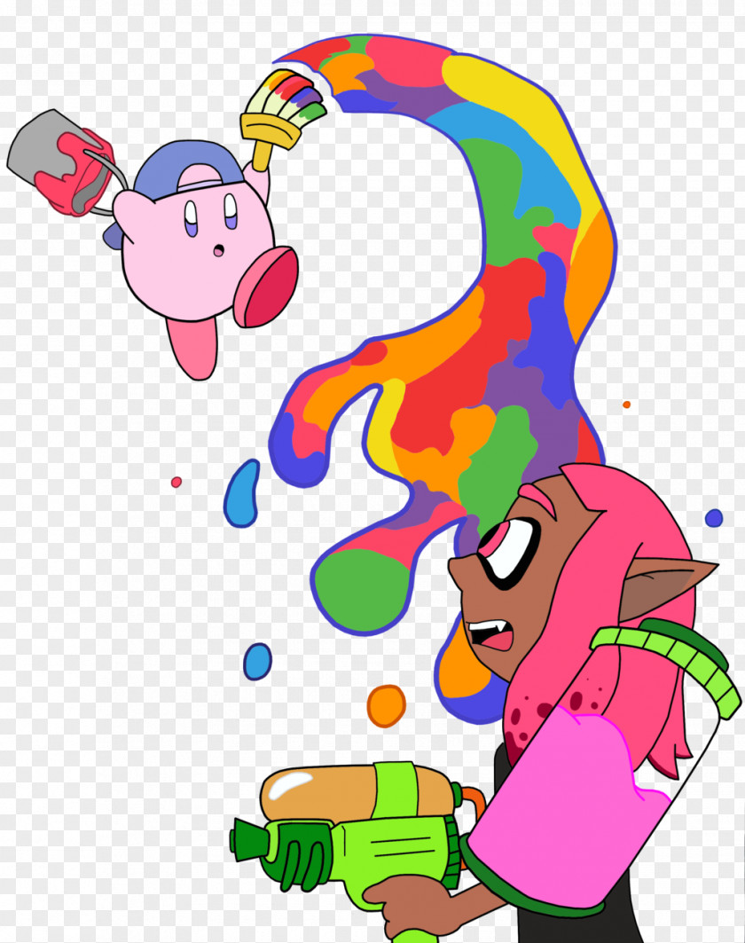 Kirby Splatoon Art Nintendo PNG