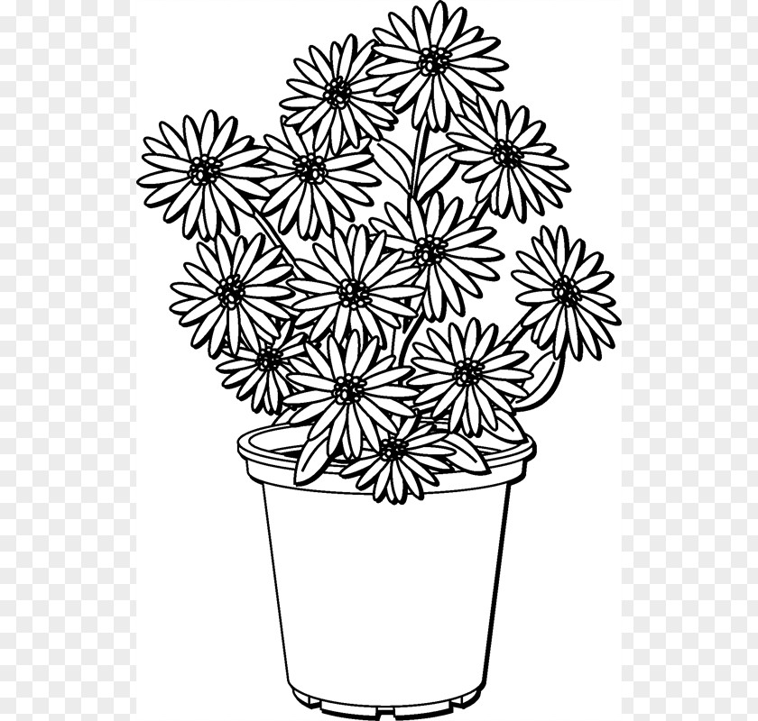 Design Cut Flowers Floral Flowerpot White PNG