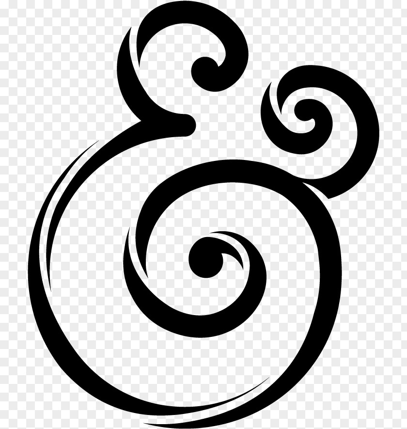 Line Art Symbol Spiral Black-and-white Ornament PNG