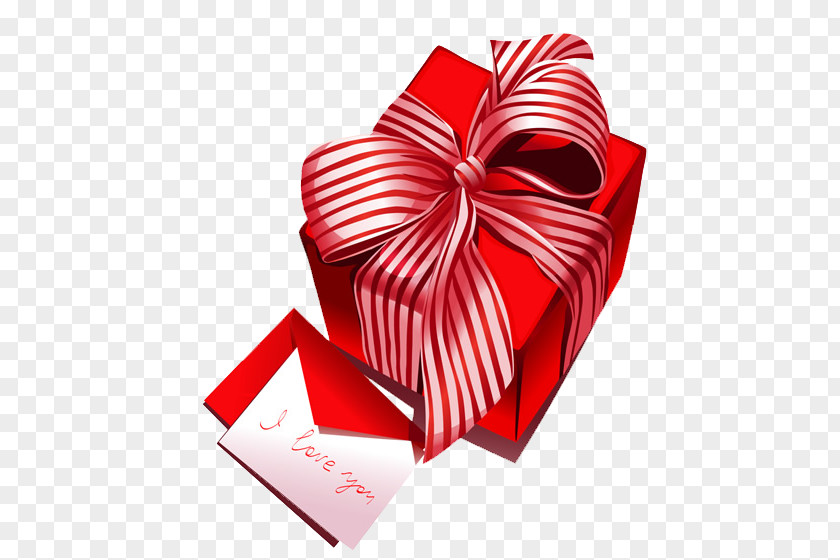 Red Gift Box Ribbon Decorative PNG