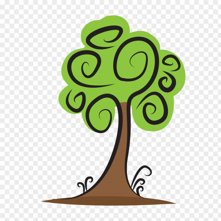 Small Tree Life Vector Graphics Clip Art Cartoon Image PNG