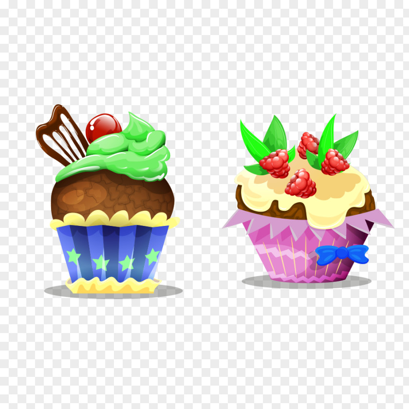 Cartoon Ice Cream Cupcake Chocolate Cake Matcha Birthday PNG