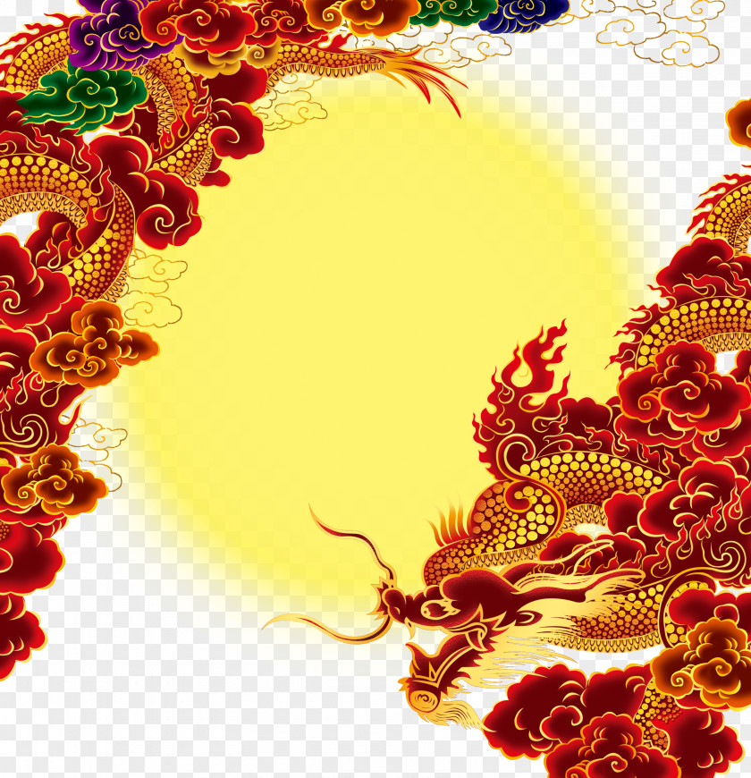 Dragon Moon China Chinese Mid-Autumn Festival PNG