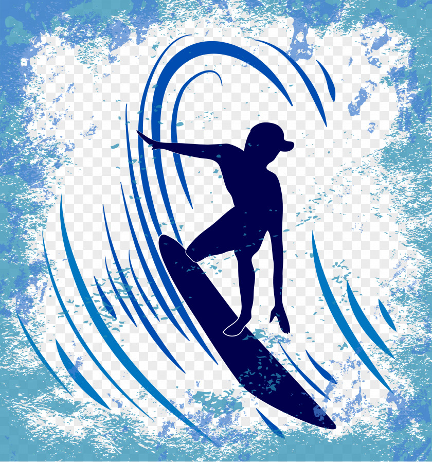 Sea Skateboard Material Big Wave Surfing Wind Illustration PNG