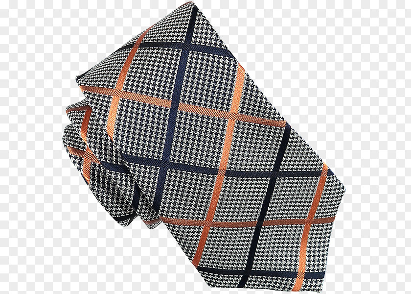 Bijou Pattern Tartan Necktie Orange S.A. PNG