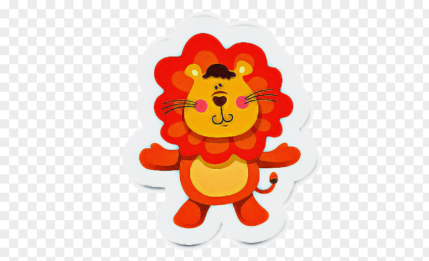Cartoon Sticker Lion Smile PNG
