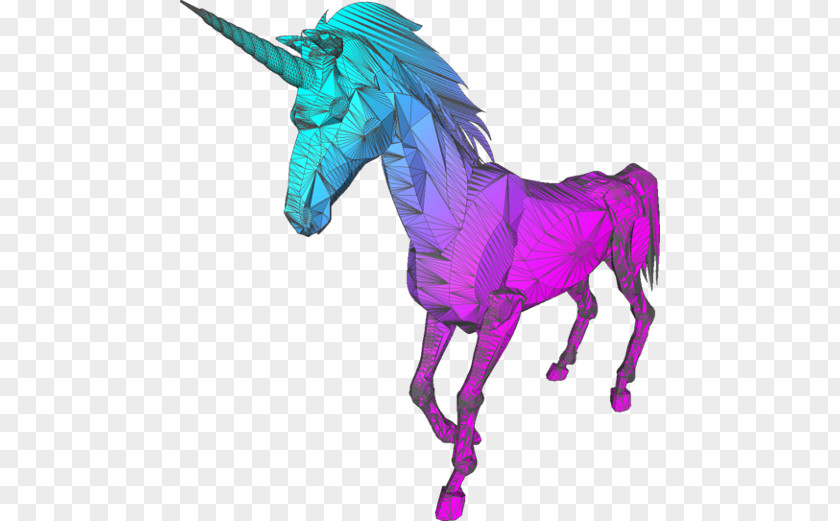 Unicorn Horn Vaporwave PNG
